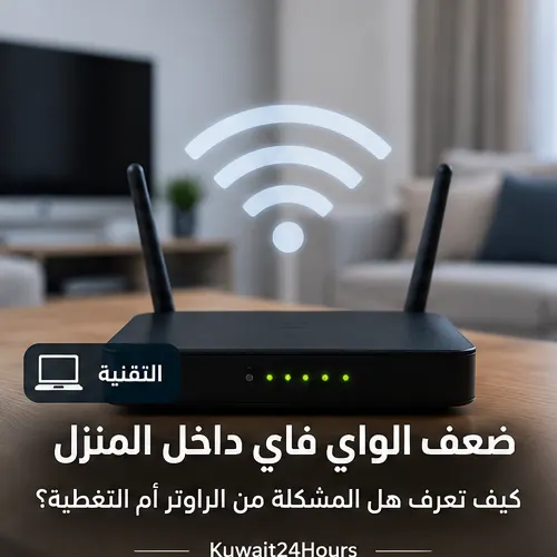 راوتر واي فاي داخل المنزل مع إشارة لاسلكية